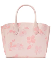 kate spade new york spring pansies Suite Leather Tote Bag