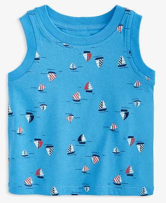 First Impressions Baby Boys Sailboat-Print Tank Top, Exclusively at Macy's