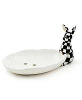 Mackenzie-Childs Courtly Check Rabbit Ceramic Trinket Tray
