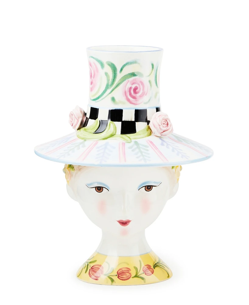 Mackenzie-Childs Rosy Meadow Lady Rose Lidded Vase