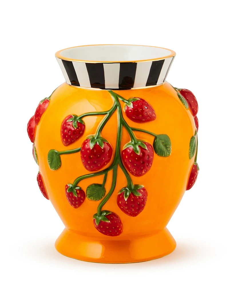 Mackenzie-Childs Tutti Frutti Strawberry Vase
