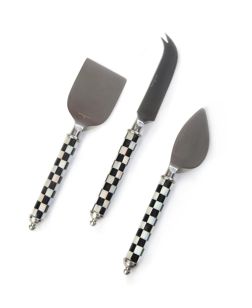 Mackenzie-Childs Courtly Check Supper Club Cheese Knife 3-Pc. Set