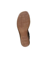 Gc Shoes Women's Nia Embellished Elastic Wedge Sandals