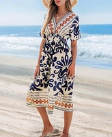 Cupshe Women's Bali Mood Ornate Midi Beach Dress
