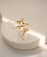 Ettika Serpentina Crystal Coiled Ring