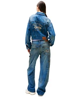 Tommy Jeans Women's Cotton Embroidered Denim Jacket