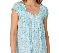Eileen West Women's Printed Cap-Sleeve Waltz Nightgown