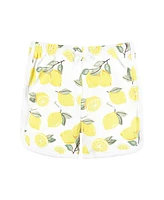 Hudson Baby Girls Shorts Bottoms 4-Pack, Lemons, 9-12 Months