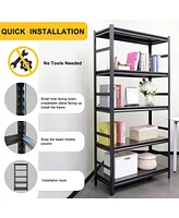 Storage Shelves 5 Tier Heavy Duty Metal Shelving Unit Adjustable Shelving Units and Storage Rack Kitchen Garage Shelf H78 W47.2 D18