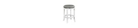 Backless Swivel Counter Stool with Faux Leather and Nailhead Trim