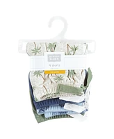 Hudson Baby Boys Shorts Bottoms 4-Pack, Palm Tree, 9-12 Months