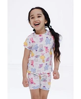 Sesame Street Little Girls Ribbed T-Shirt and Shorts Outfit Set