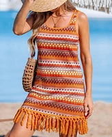 Cupshe Women's Sunset Haze Boho Mini Beach Dress
