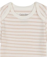 Calvin Klein Baby Girls 3-Piece Short Sleeve Bodysuit Set