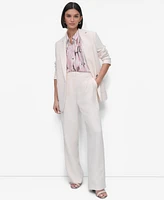 Dkny Women's Printed Chiffon Boxy-Fit Top