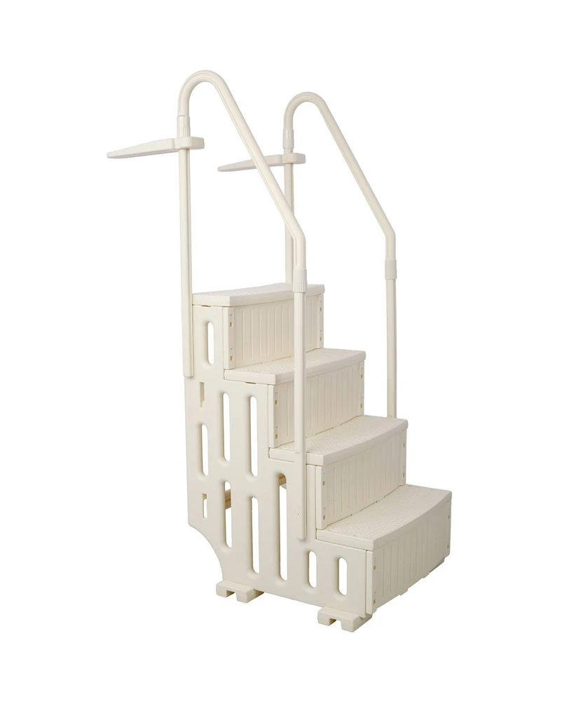 Pool Ladder Heavy-Duty 4 Safety Step for Above Ground Pools Stair Entry System with Handrails 400lbs
