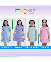 Frozen Girls Loop Terry Cloth Hooded Zip Up Swim Cover