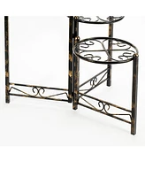 3-Tier Heart Clover Design Round Top Plant Stand for Charming and Organized Plant Display