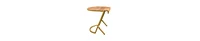 Compact C-Shaped Side Table with Drop-Edge Mango Wood Surface