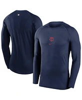 Nike Men's Navy Minnesota Twins Authentic Collection Raglan Long Sleeve T-Shirt