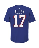 Nike Big Boys and Girls Josh Allen Royal Buffalo Bills Player Pride Name Number T-Shirt