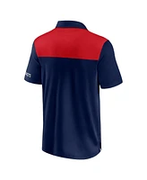 Fanatics Men's Navy/Red New England Patriots Color Block Polo Shirt
