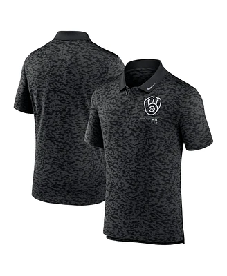 Nike Men's Black Milwaukee Brewers Next Level Polo Shirt