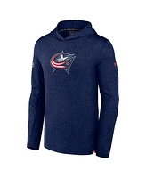 Fanatics Men's Navy Columbus Blue Jackets Authentic Pro Lightweight Pullover Hoodie