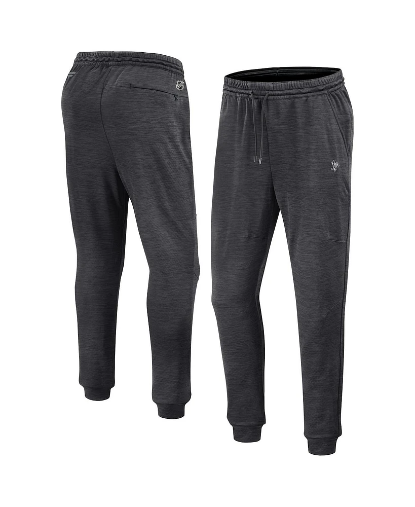 Fanatics Men's Heather Charcoal Pittsburgh Penguins Authentic Pro Fleece Sweatpants