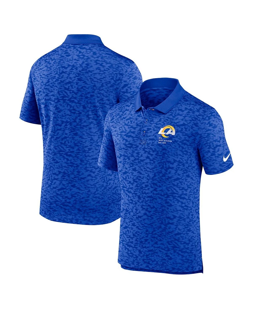 Nike Men's Royal Los Angeles Rams Pique Fashion Performance Polo Shirt