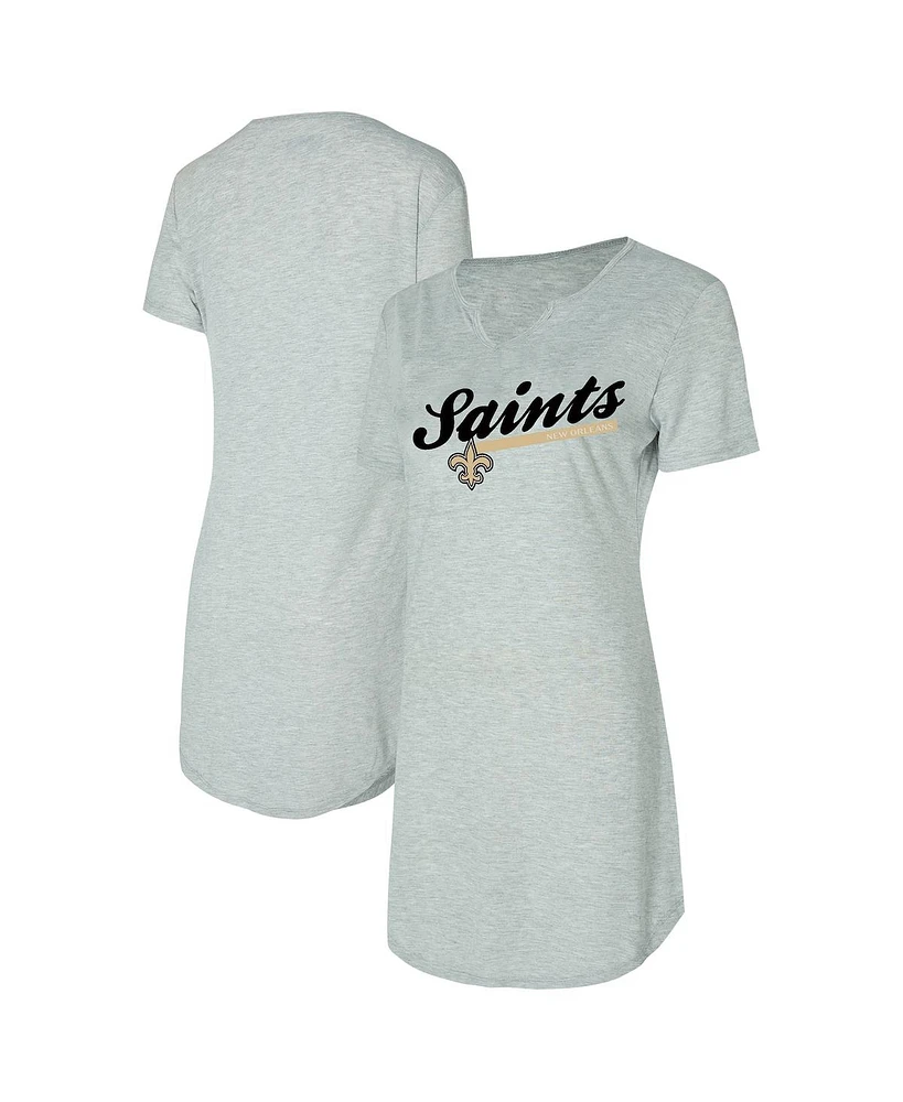 Concepts Sport Women's Gray New Orleans Saints Petition Knit Nightshirt