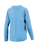 Pressbox Women's Carolina Blue North Tar Heels Chandler Olive Leaf Arch Long Sleeve T-Shirt