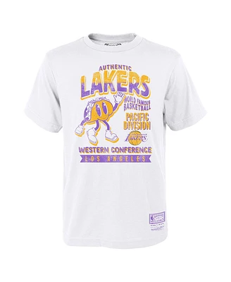 Mitchell & Ness Big Boys and Girls White Los Angeles Lakers Concession Food Character T-Shirt