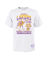 Mitchell & Ness Big Boys and Girls White Los Angeles Lakers Concession Food Character T-Shirt