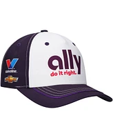 Hendrick Motorsports Team Collection Men's White/Purple Alex Bowman Ally Uniform Adjustable Hat