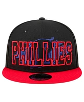 New Era Men's Black Philadelphia Phillies Splatter 9Fifty Snapback Hat