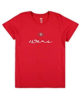 Concepts Sport Women's San Francisco 49ers Plus Script T-Shirt and Pants Sleep Set