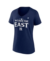 Fanatics Women's Navy New York Yankees Al East Division Champions Plus Locker Room T-Shirt