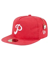 New Era Men's Red Philadelphia Phillies Championship Side Flag A-Frame 59Fifty Fitted Hat