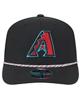 New Era Men's Black Arizona Diamondbacks Multi-Rope 9Seventy Stretch-Snap Hat