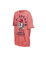 5th & Ocean Women's Red Uswnt Throwback Oversized T-Shirt