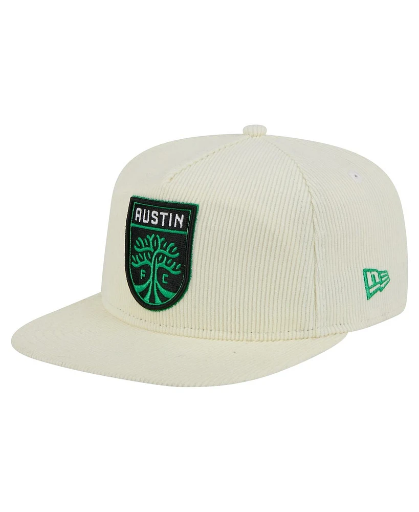 New Era Men's Cream Austin Fc 2025 Kickoff Snapback Golfer Hat