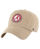 '47 Brand Men's Khaki Alabama Crimson Tide Clean Up Adjustable Hat