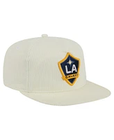 New Era Men's Cream La Galaxy 2025 Kickoff Snapback Golfer Hat