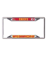 Wincraft Kansas City Chiefs 2024 Afc Champions Laser Cut Metal License Plate Frame