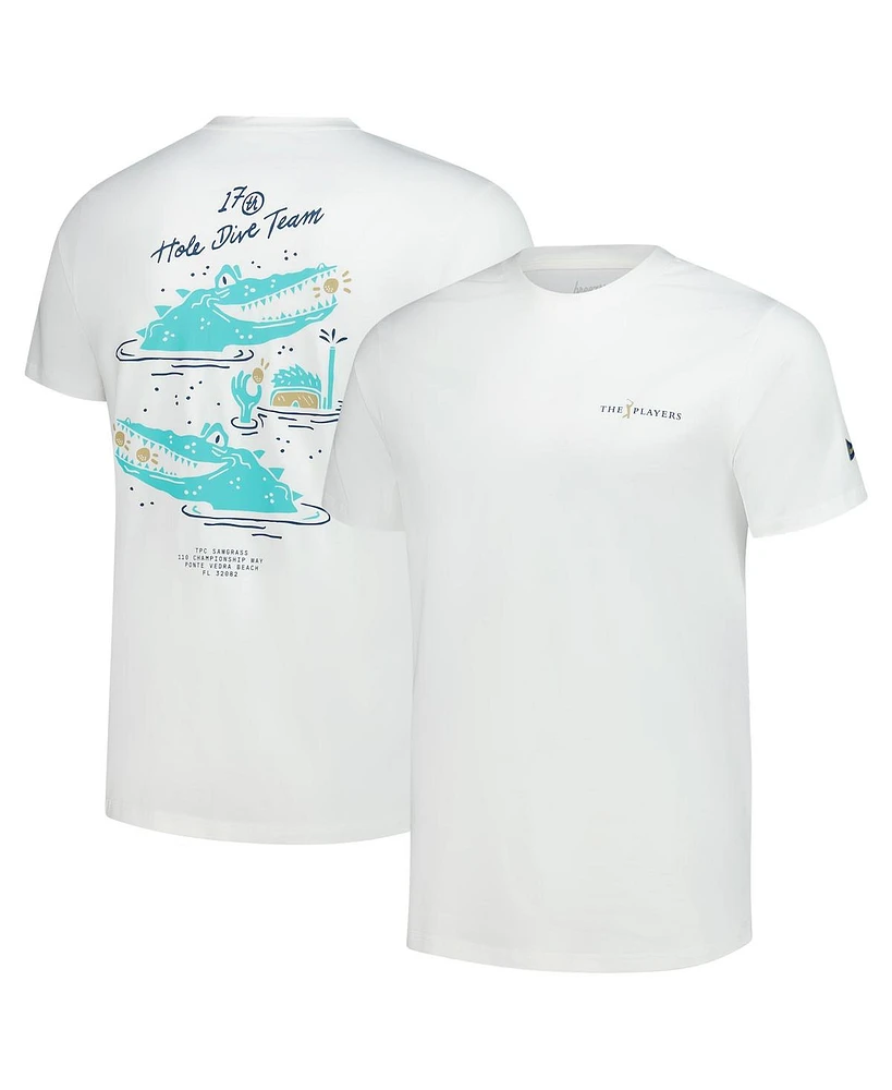 Breezy Golf Men's White The Players 17th Hole Dive Team T-Shirt