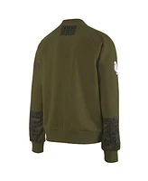 Two Hype X Nba Men's Olive Boston Celtics Culture Hoops Collection Premium Pullover Sweatshirt