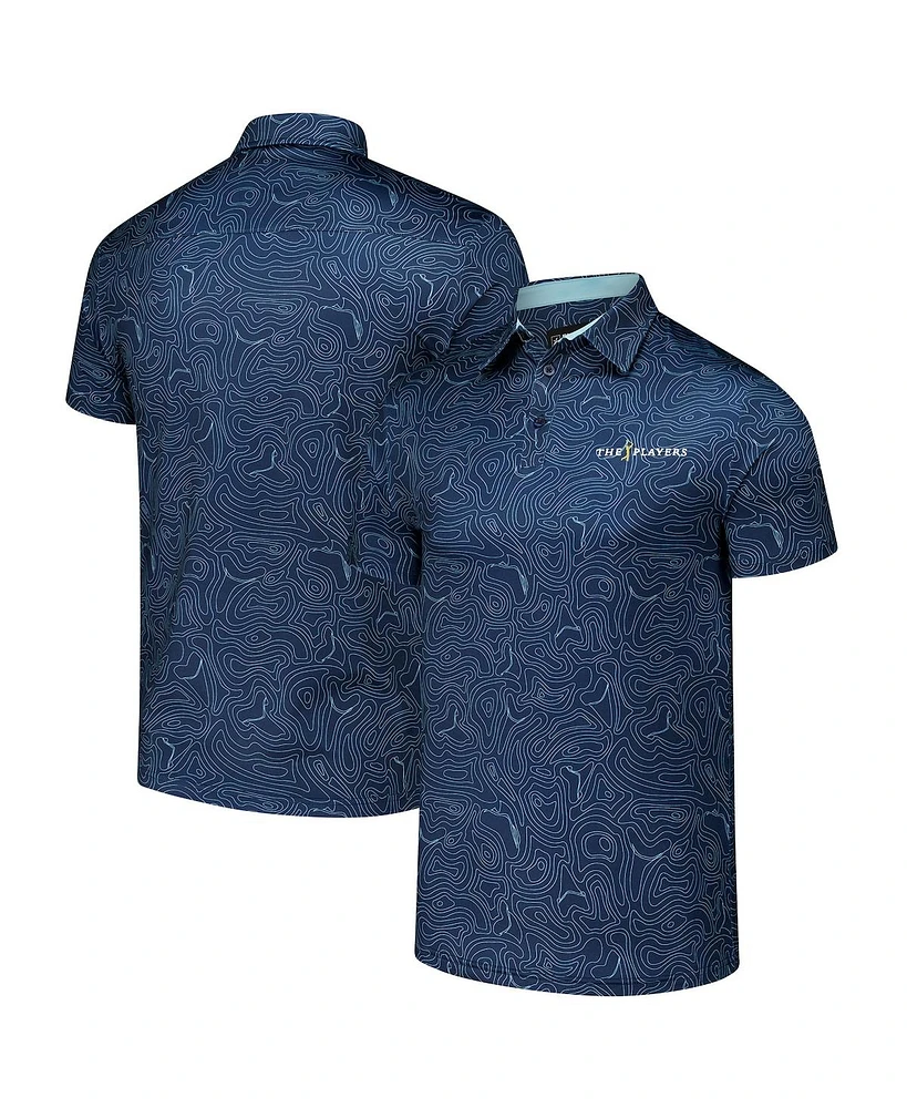 Flomotion Men's Navy The Players Toothy Topo Polo Shirt