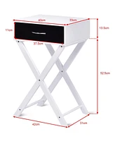 Modern X-Shape Accent Side End Table