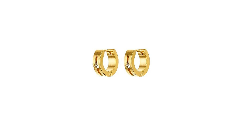 Crystal Huggie Hoop Earring